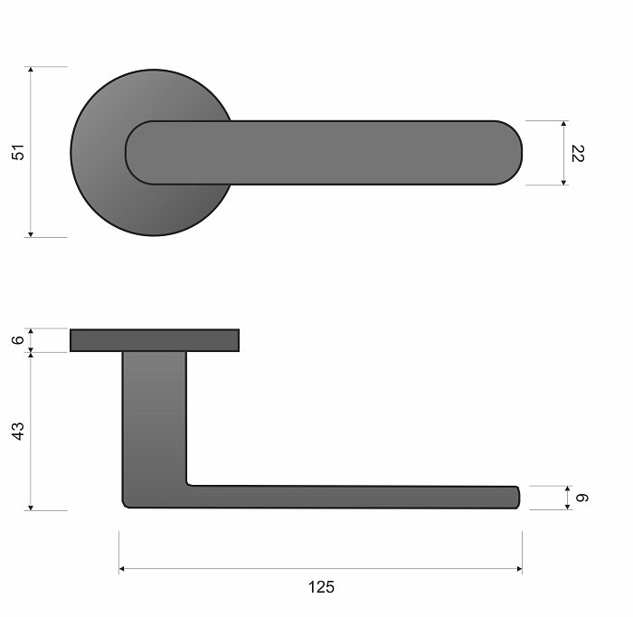 Wenus FIT KWF O 800 bílá - rozetové kování