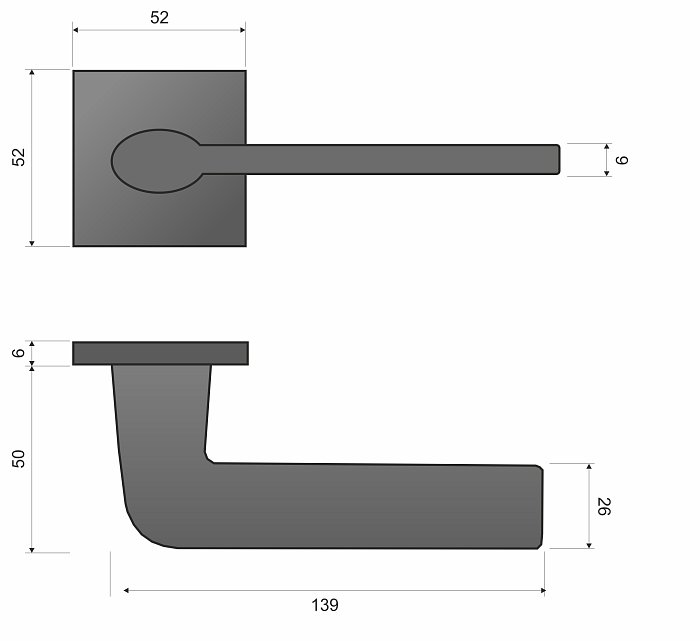 Stinger FIT bronz satina KSR 900 - rozetové kování