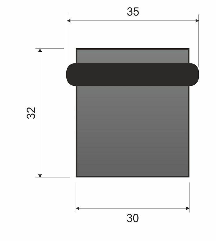 Zarážka QUBIK ODB Q M700 - chrom mat