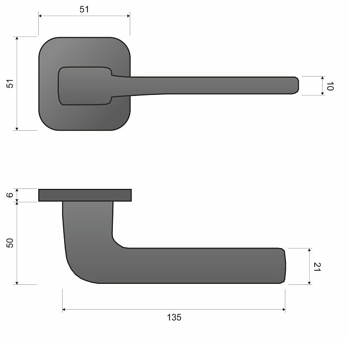 SOLO KSO QO M700 chrom mat - rozetové kování