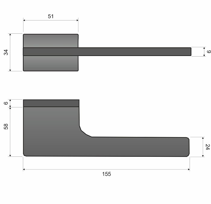 MONZA KMOZ M700 matný chrom - rozetové kování