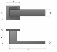 Concept KCK 700/800 chrom/bílá - čtvercové rozetové kování