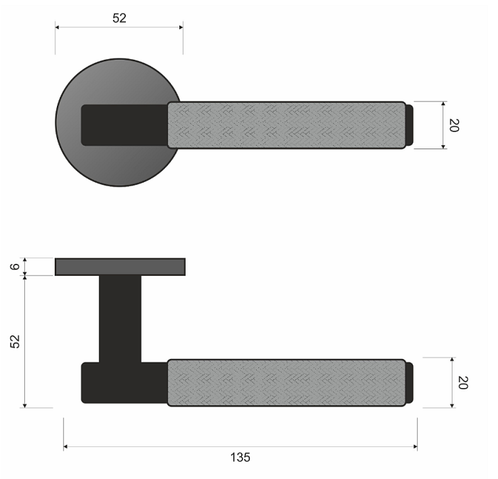 Tess KST MGOO zlatá mat - rozetové kování
