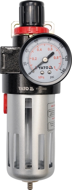 Regulátor tlaku vzduchu Yato 1/2" s filtrem (90ccm)